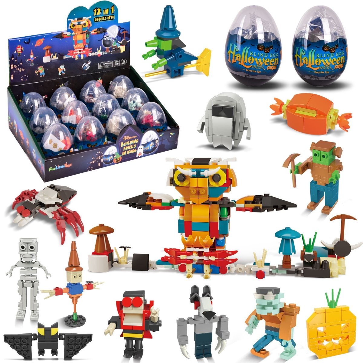 Halloween Building Bricks in Eggs - PopFun