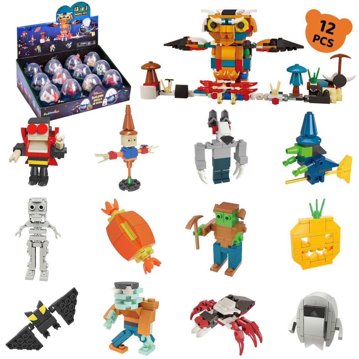 Halloween Building Bricks in Eggs - PopFun