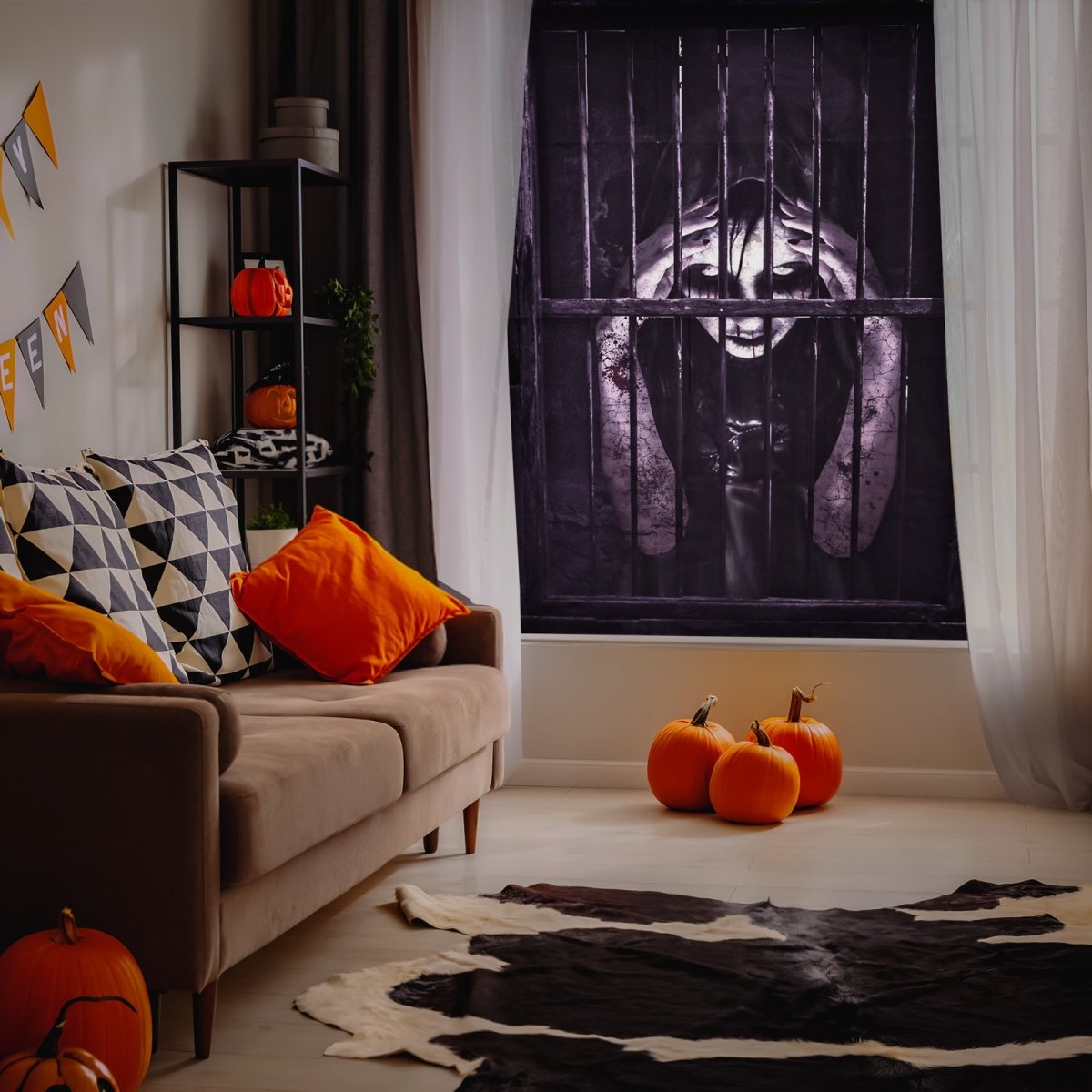 Halloween Female Ghost in Prison Curtain - PopFun