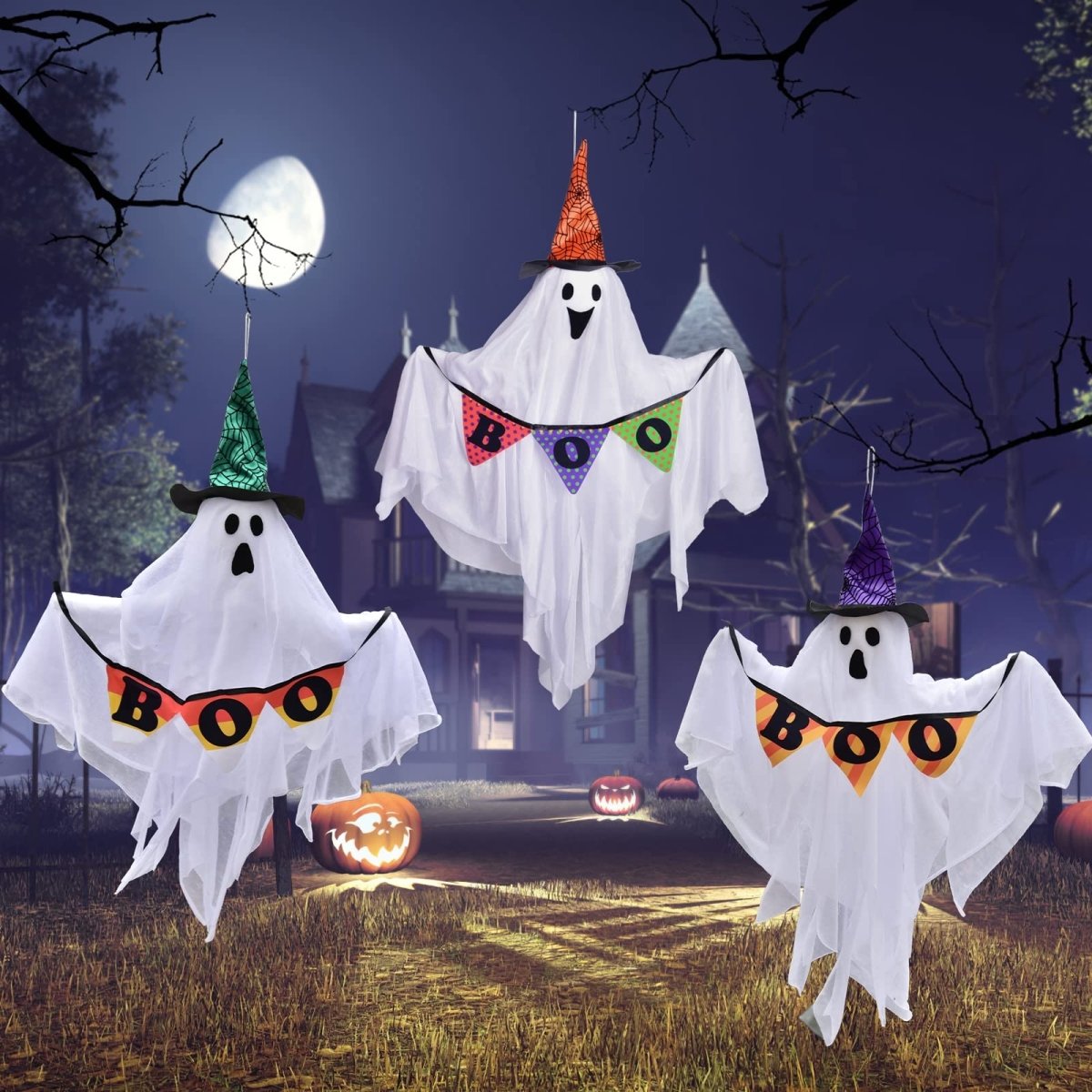 Halloween Ghost Decorations 3 pcs- Wholesale - PopFun
