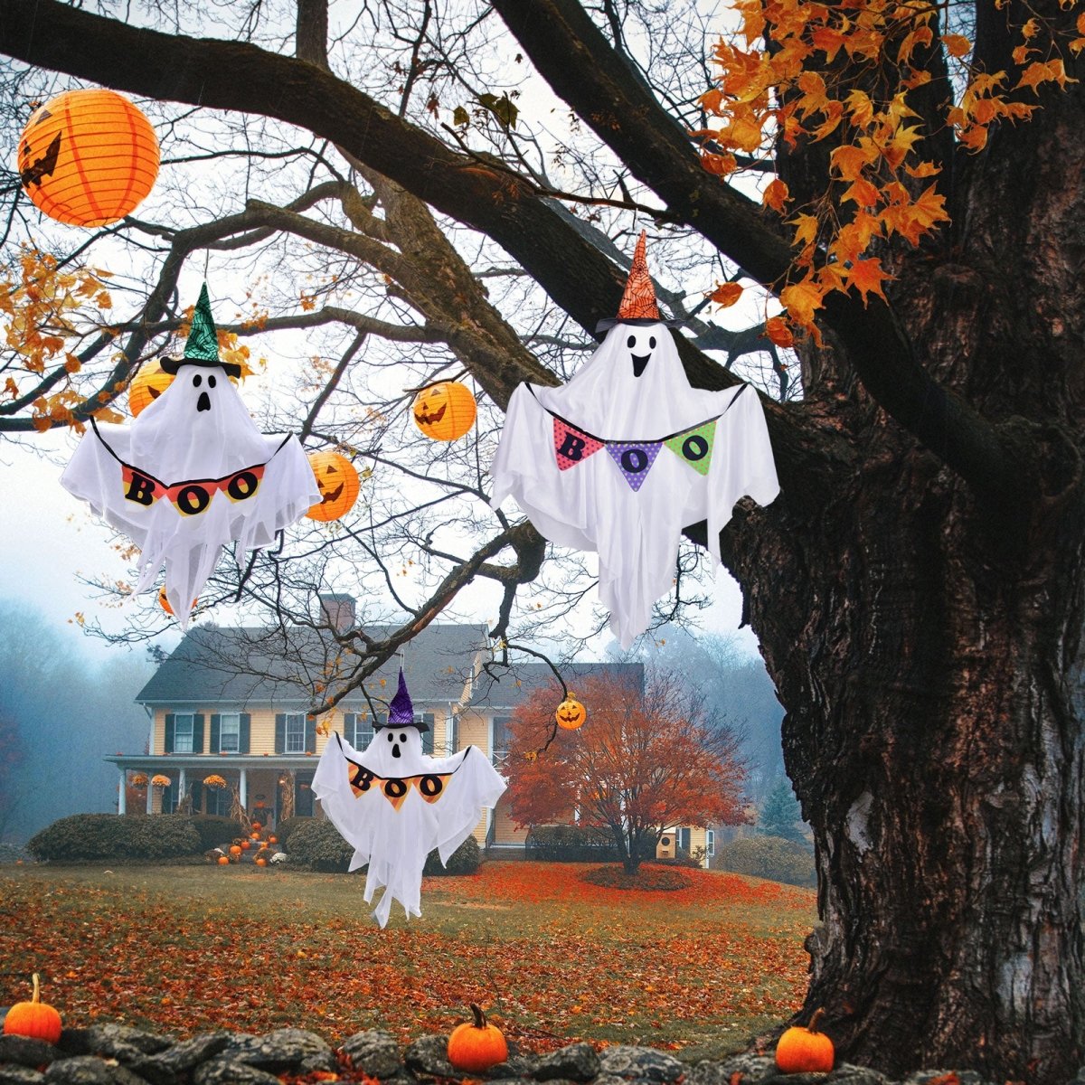 Halloween Ghost Decorations (3pcs) - PopFun