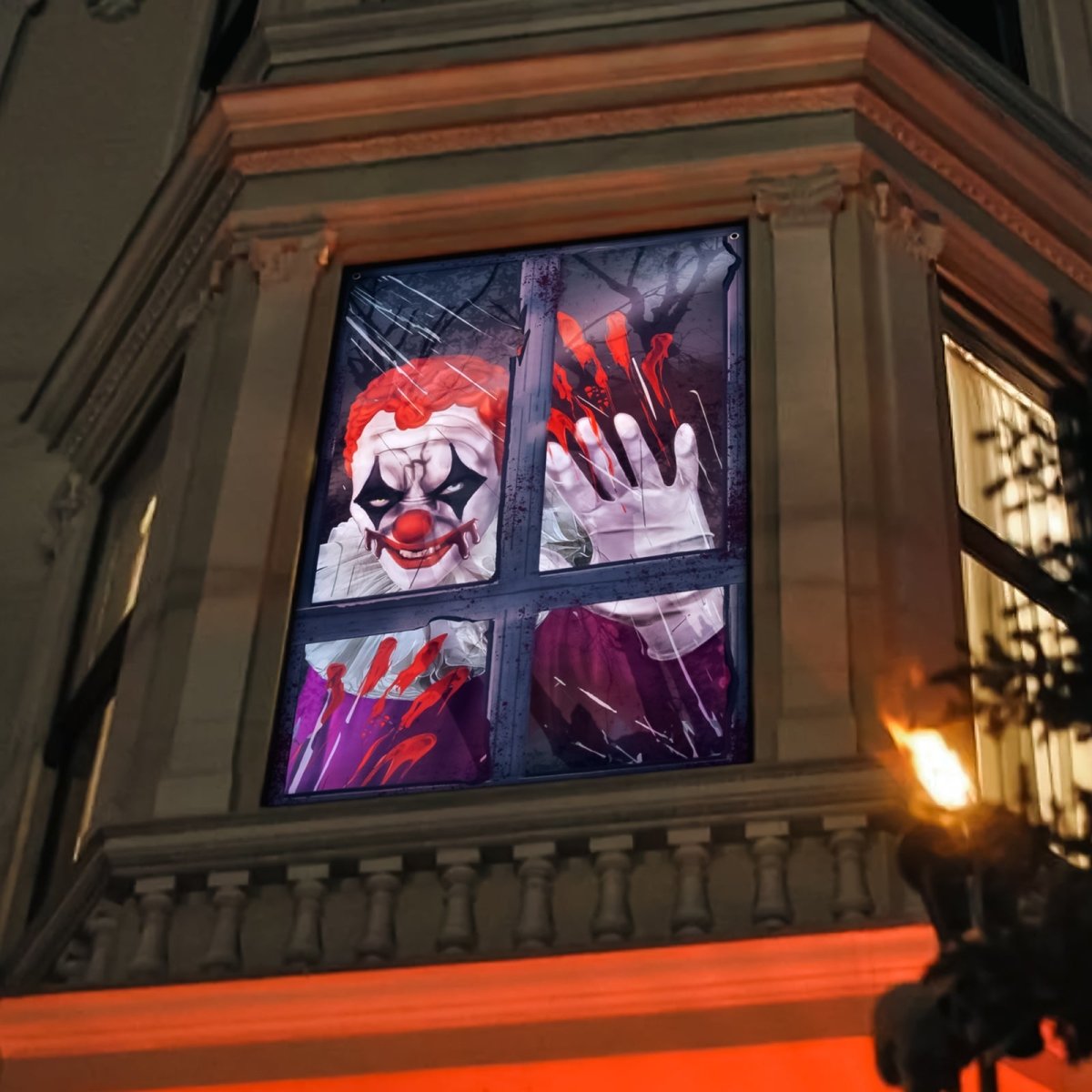 Halloween Killer Clown Curtain - PopFun
