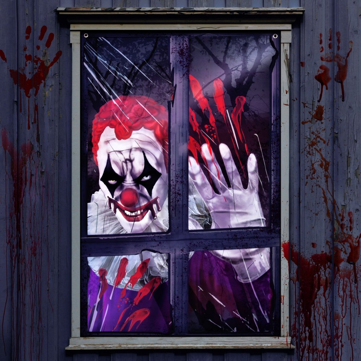 Halloween Killer Clown Curtain - PopFun
