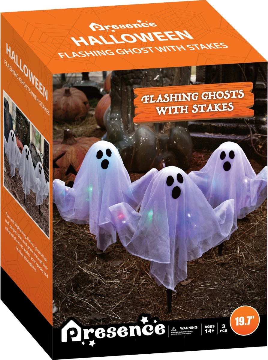 Halloween Lawn Ghosts Yard Stakes - PopFun