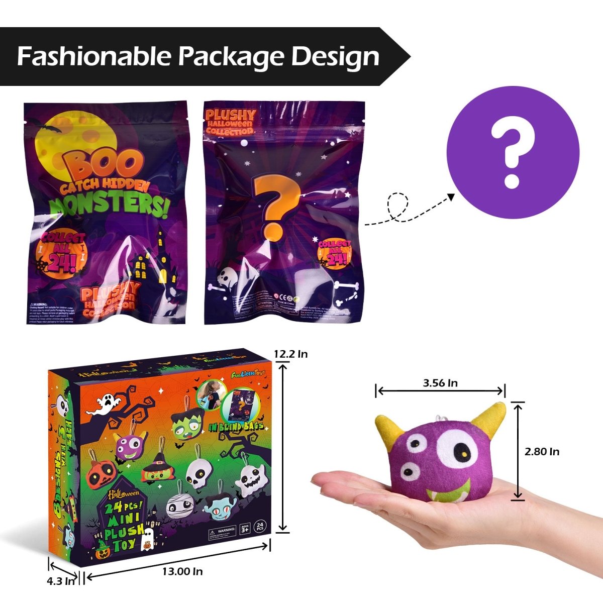 Halloween Mini Plush Keychain Toys 24 pcs - PopFun