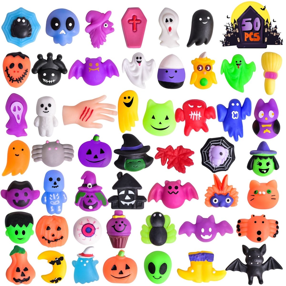 Halloween Party Favors Mochi Squishy Toys 50 pcs - PopFun