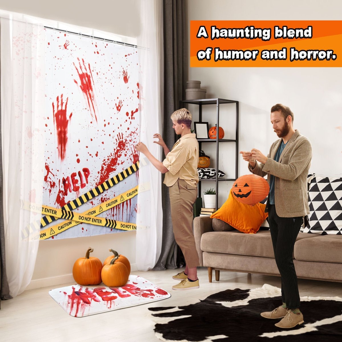 Halloween Shower Curtain Set 4pcs - PopFun