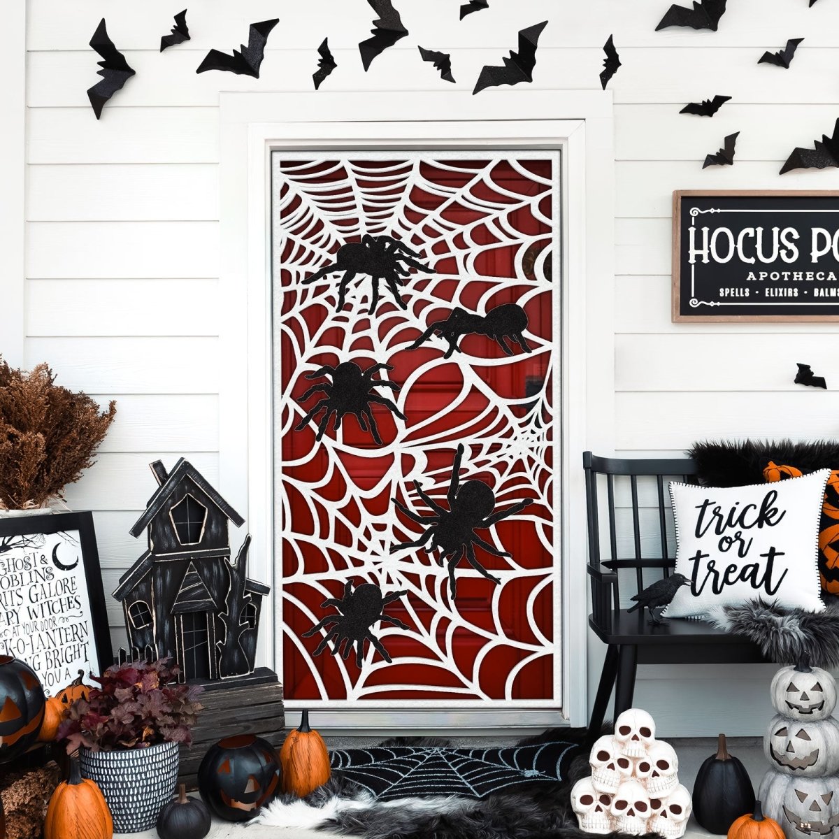 Halloween Spiderweb Door Cover - PopFun