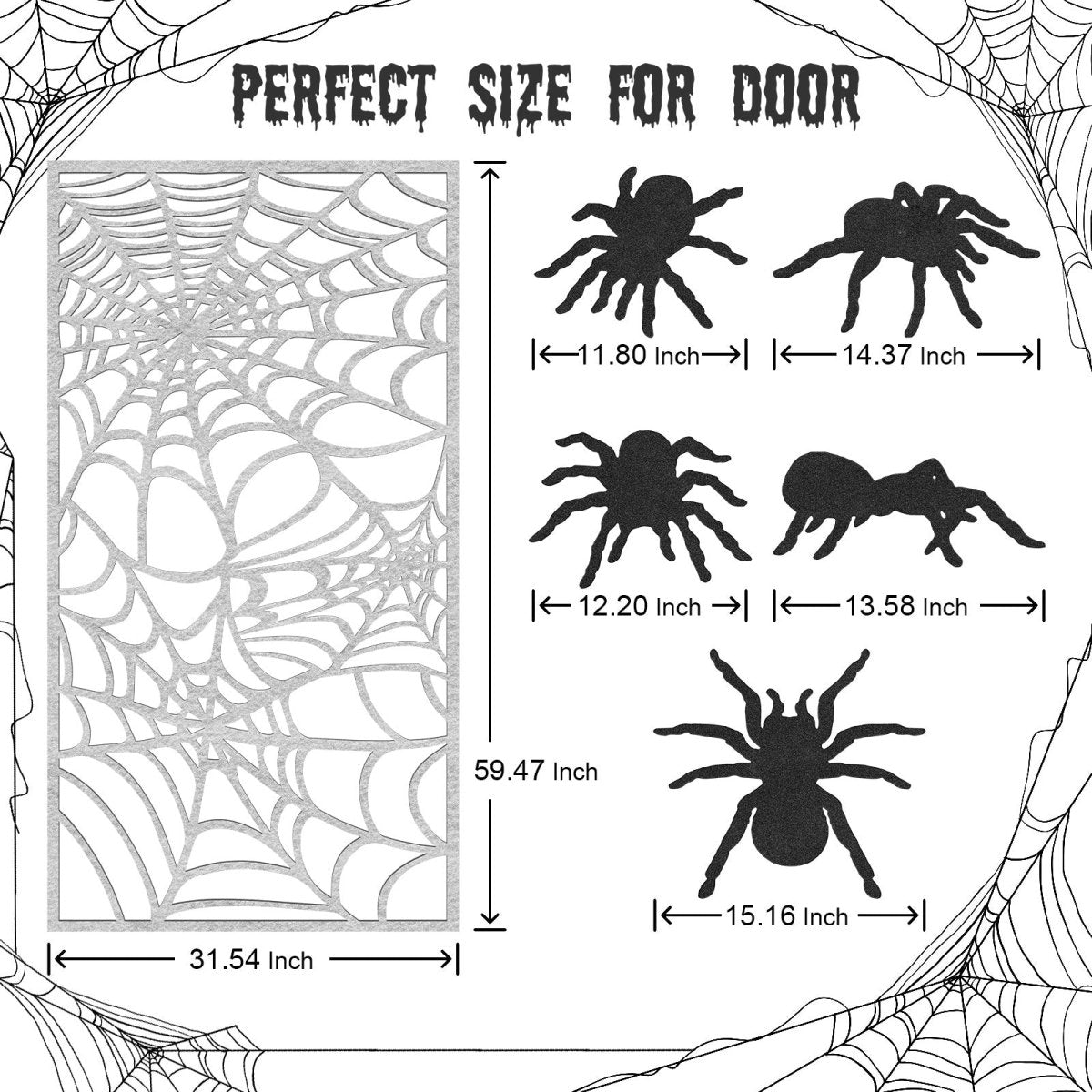 Halloween Spiderweb Door Cover - PopFun