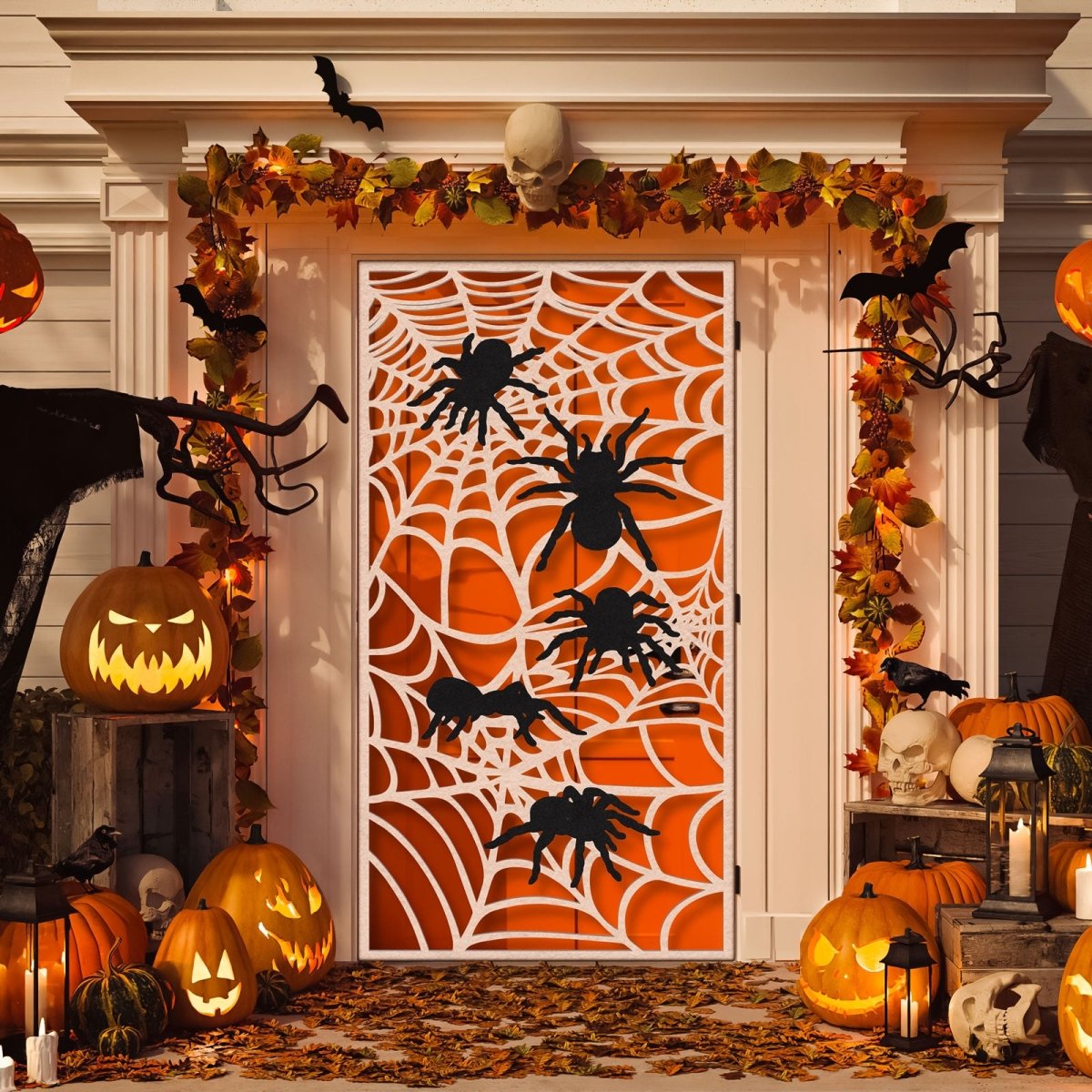 Halloween Spiderweb Door Cover - PopFun