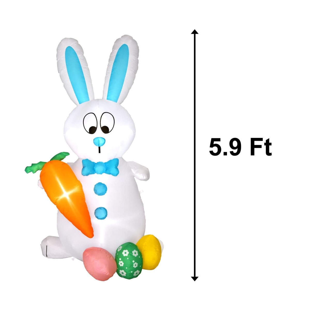 Inflatable Easter Bunny & Eggs 5.9ft - PopFun
