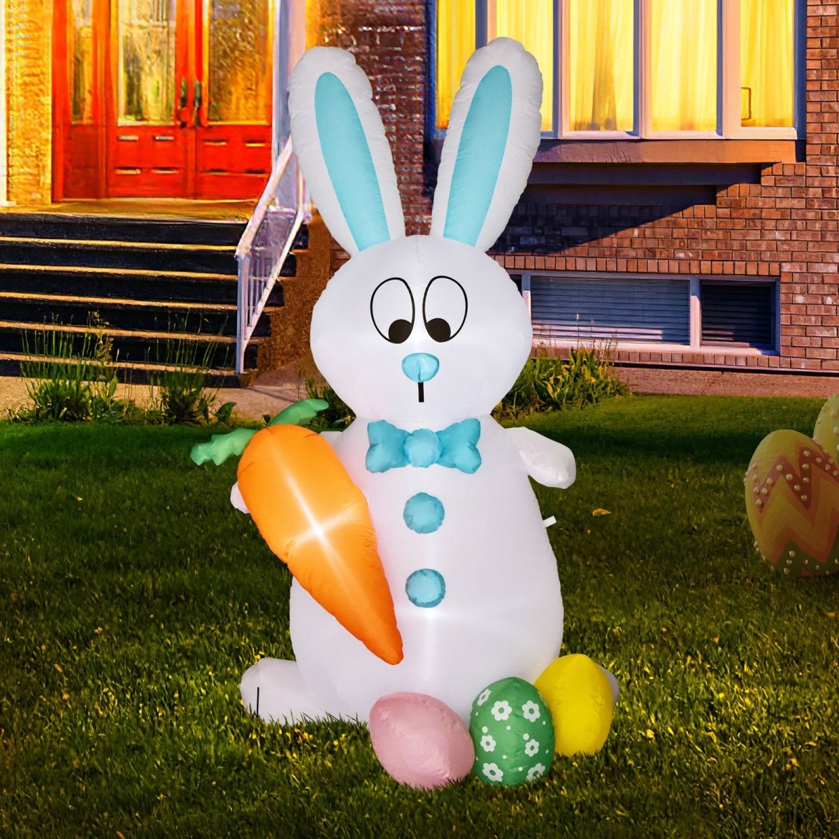 Inflatable Easter Bunny & Eggs 5.9ft - PopFun