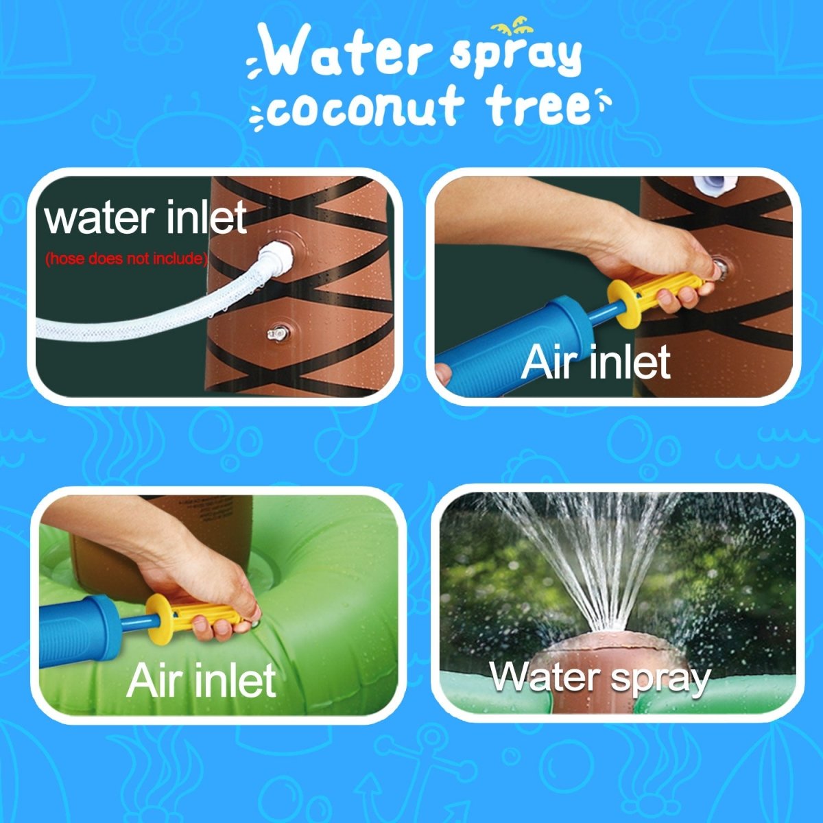 Inflatable Palm Tree Sprinkler - PopFun