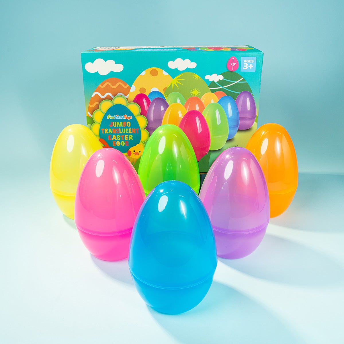 Jumbo Easter Eggs Bulk 12 Pcs - PopFun