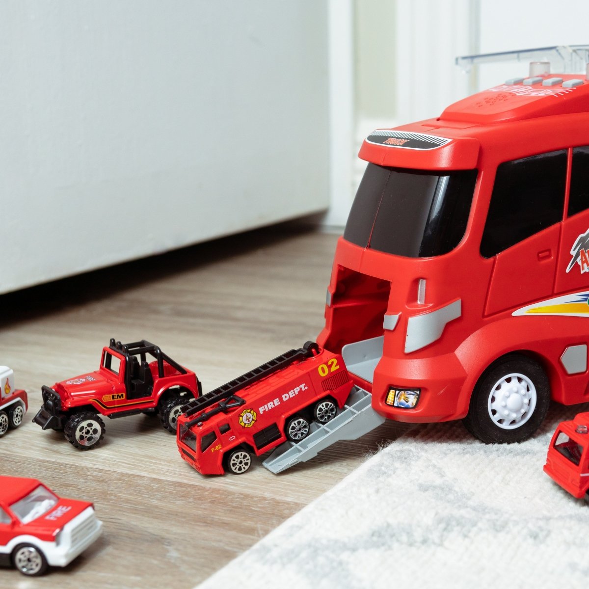 Jumbo Red Fire Truck Toy - PopFun