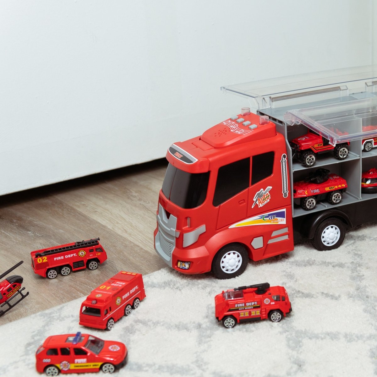 Jumbo Red Fire Truck Toy - PopFun