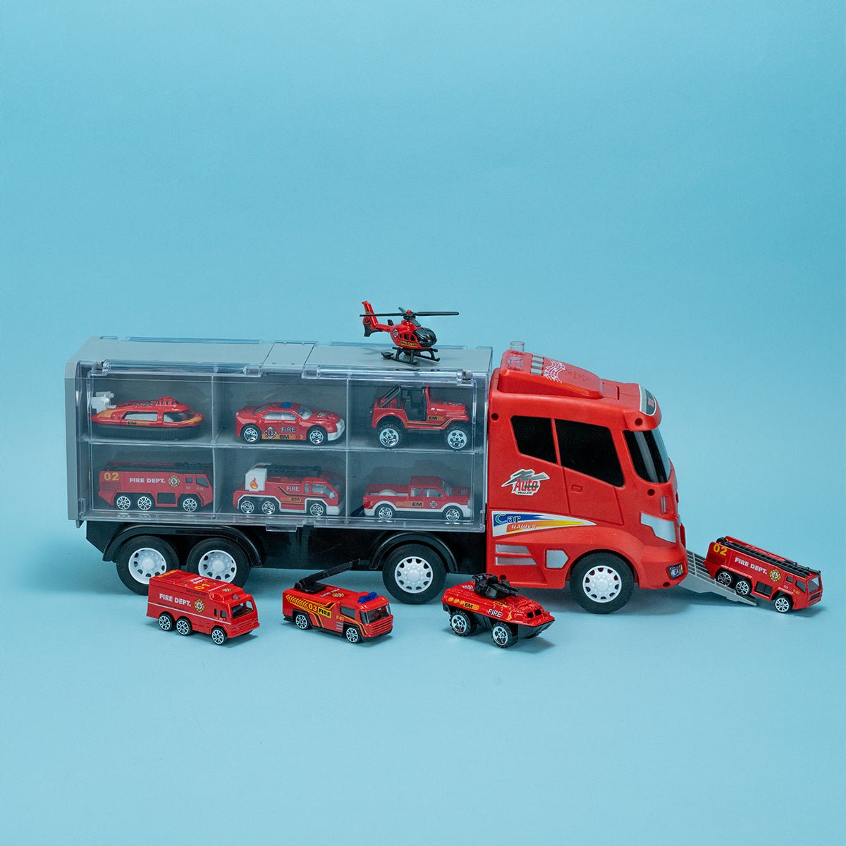 Jumbo Red Fire Truck Toy - PopFun
