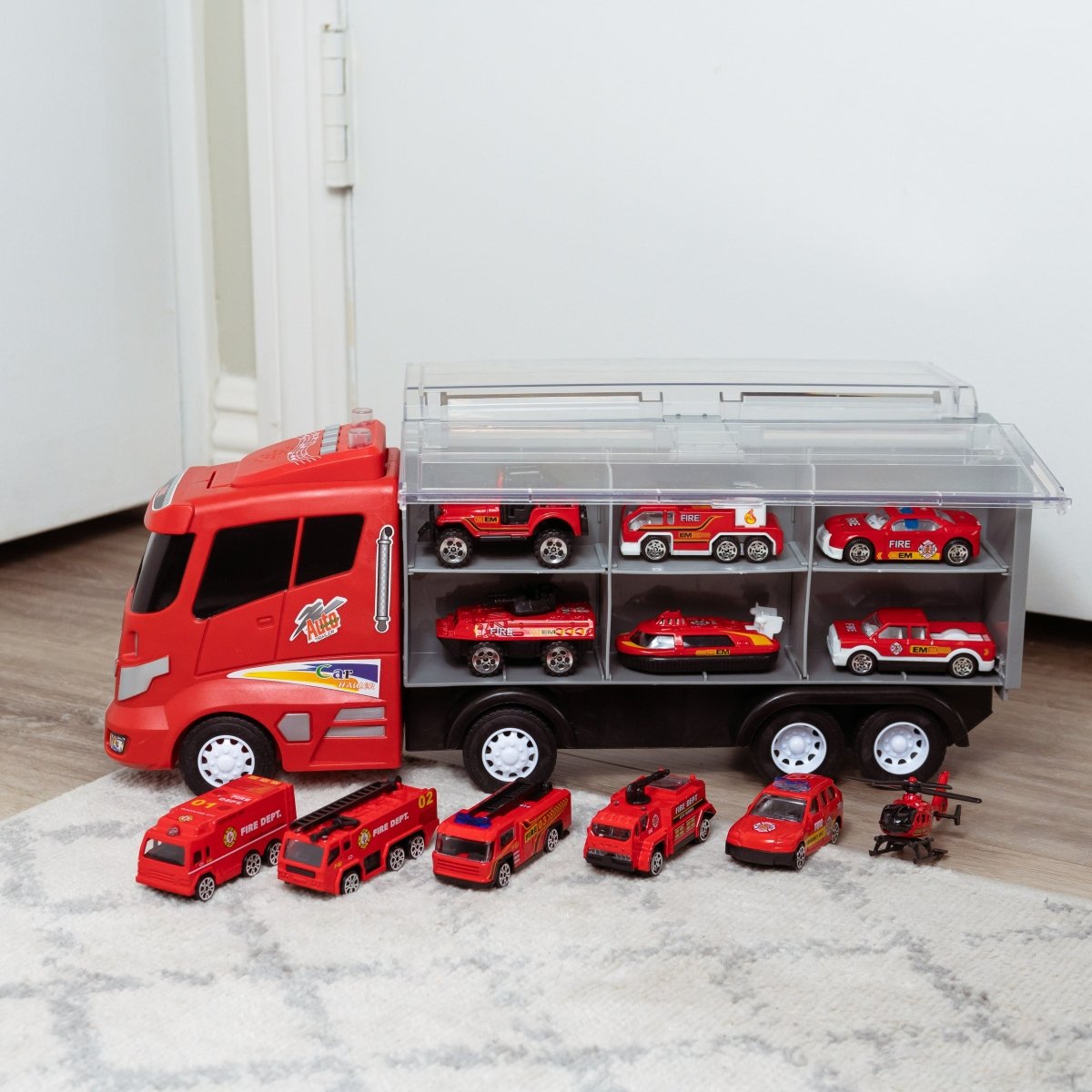 Jumbo Red Fire Truck Toy - PopFun