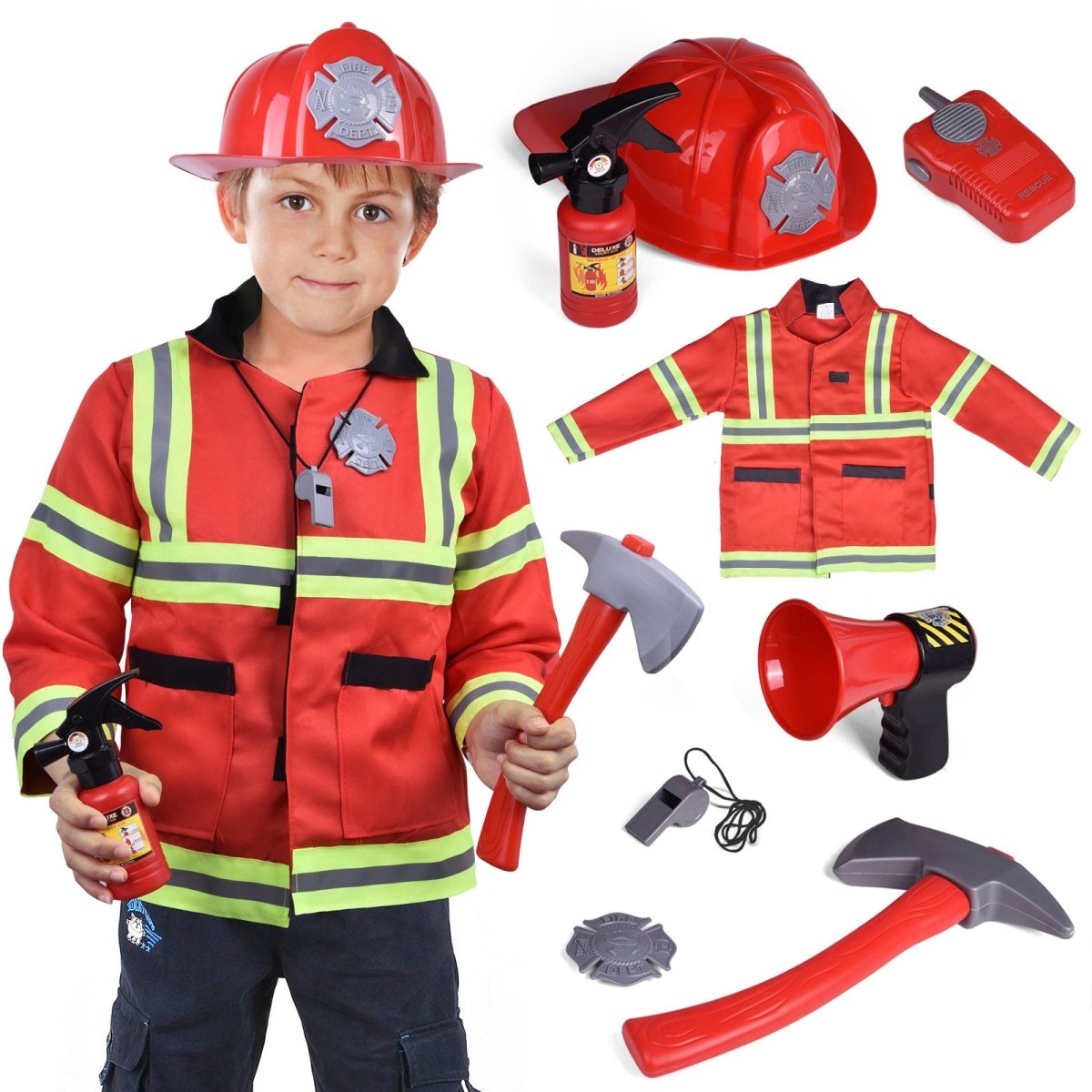 Kids Firefighter Costume - PopFun