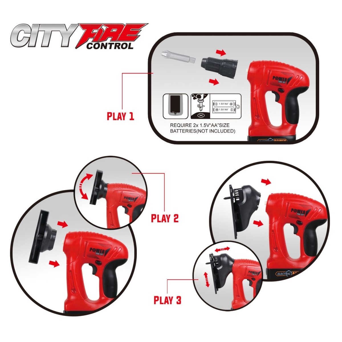 Kids Firefighter Costume Toy Set - PopFun