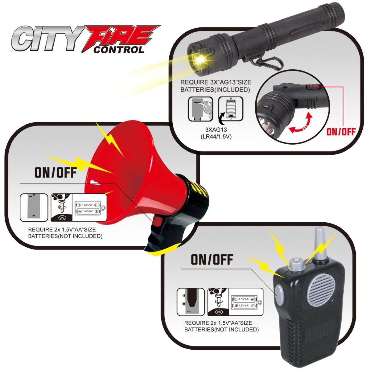 Kids Firefighter Costume Toy Set - PopFun