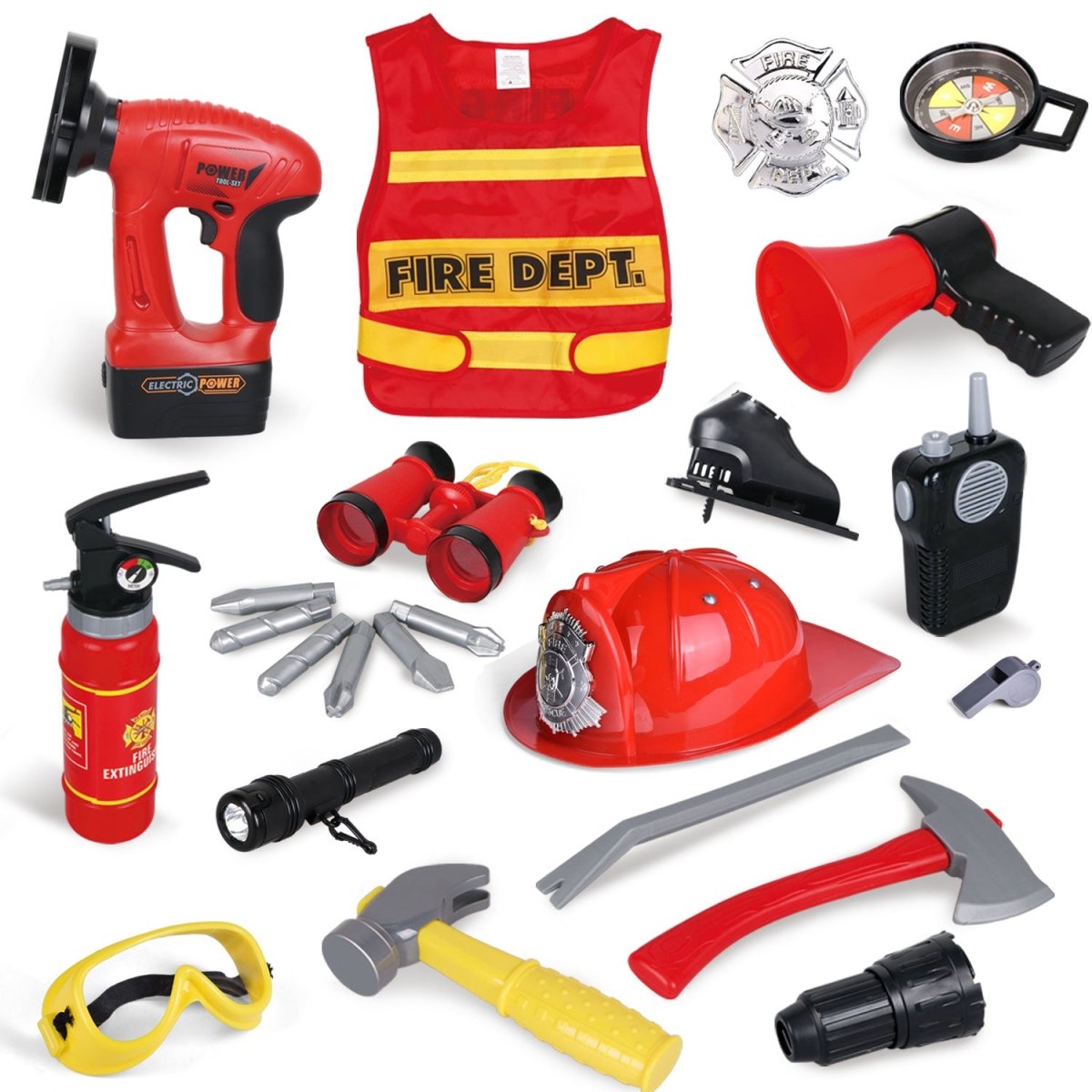 Kids Firefighter Costume Toy Set - PopFun
