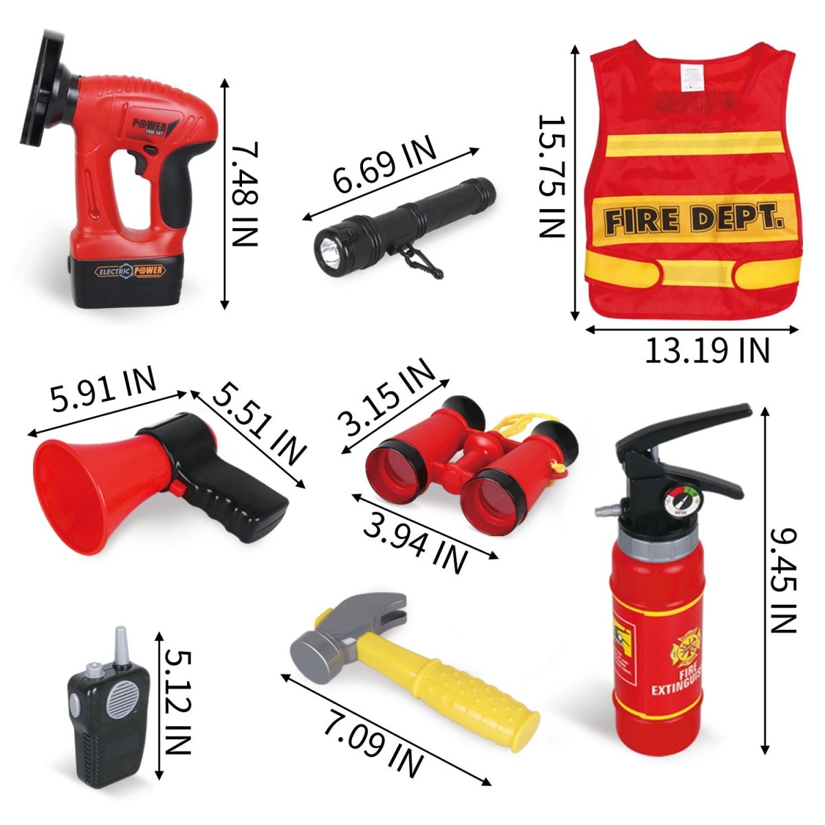 Firefighting Toy Kids Firefighter Costume Toy Set | PopFun