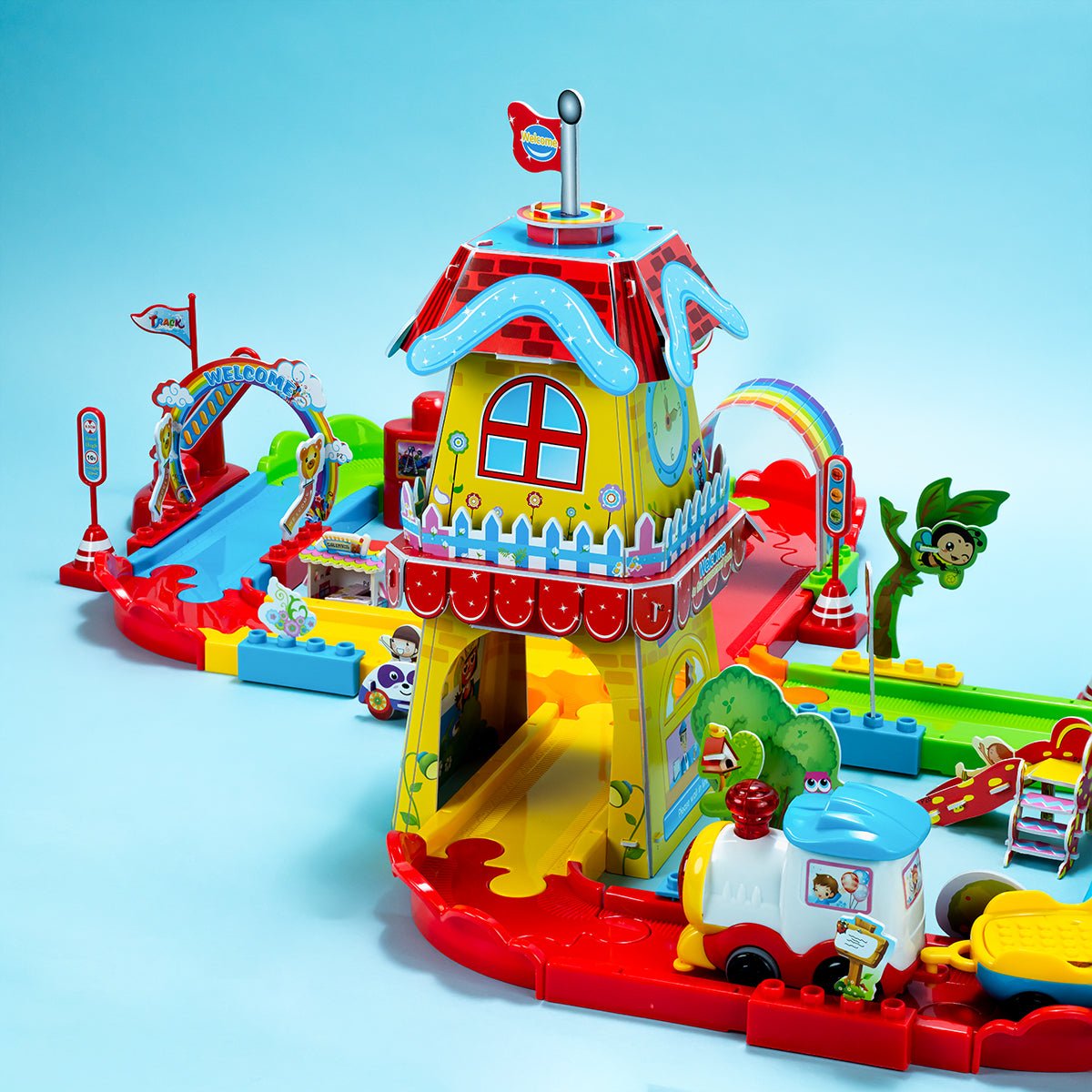 Kids Train Sets with Flexible Railway Build Sets - PopFun