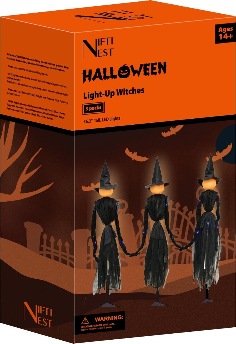 LED Hand Holding Halloween Witch Decor (3pcs) - PopFun