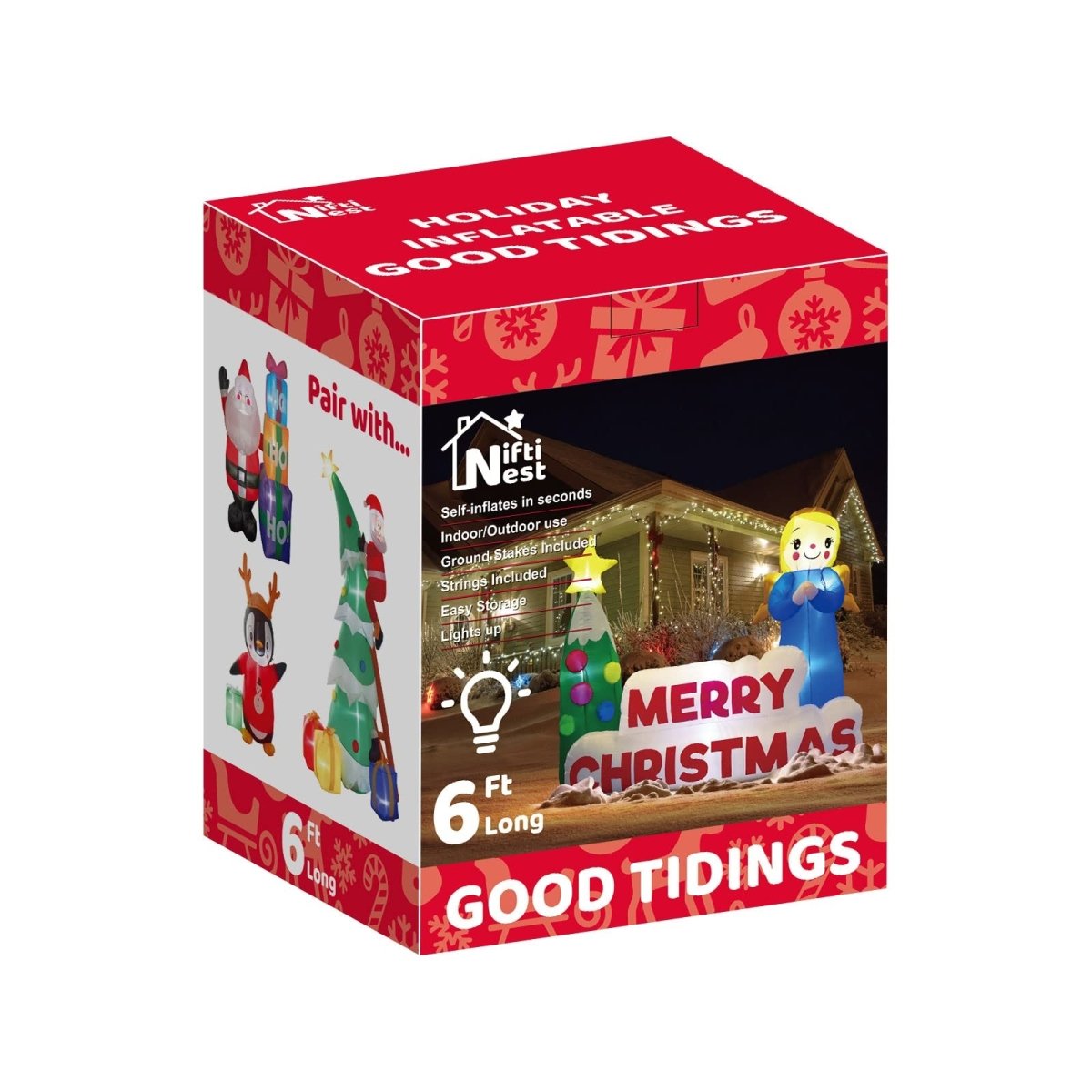 Long Good Tidings Holiday Inflatable-Wholesale - PopFun