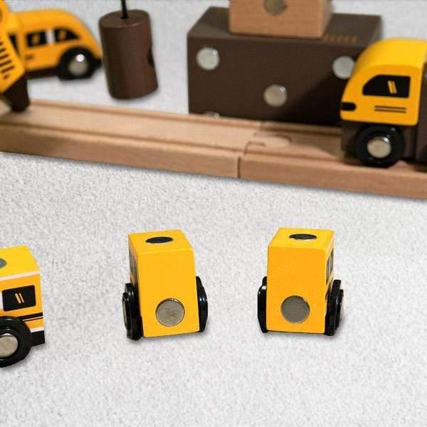 Magnetic Building Robot Cars and Track Toys - PopFun