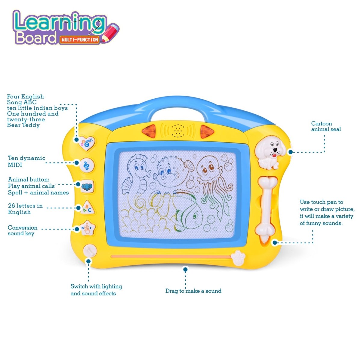 Magnetic Doodling Board with Sound - PopFun