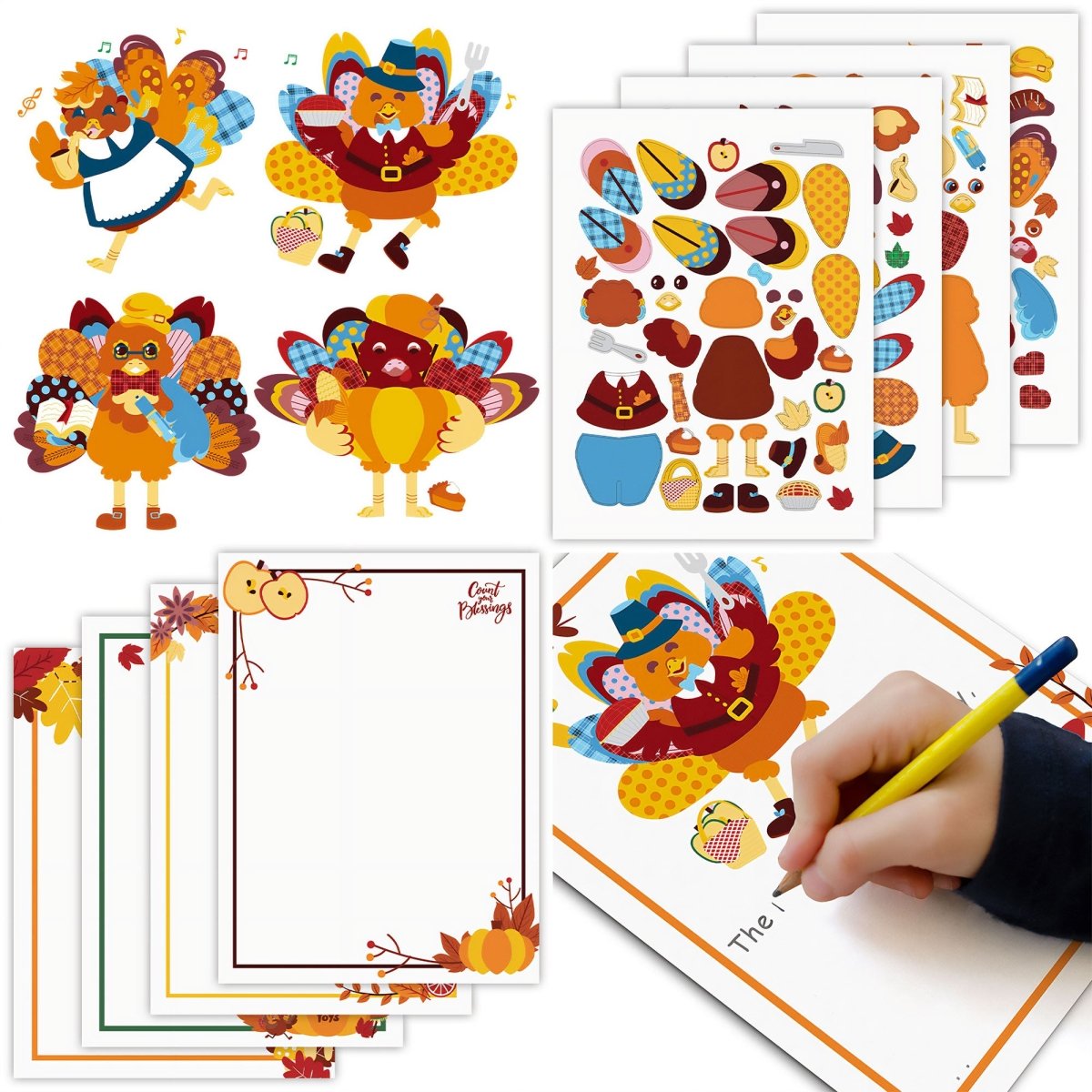 Make a Turkey Stickers 151 Pcs - PopFun