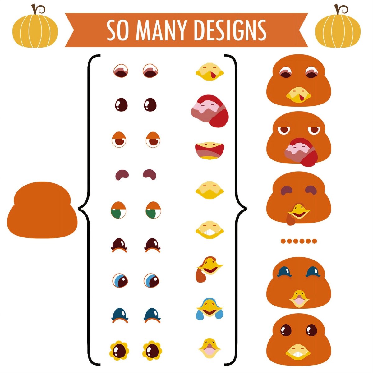 Make a Turkey Stickers 151 Pcs - PopFun