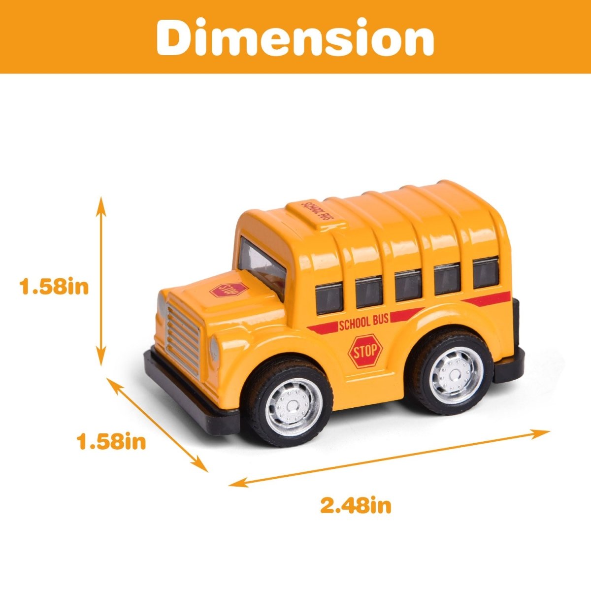 8 Pcs Metal Pull Back Cars - PopFun