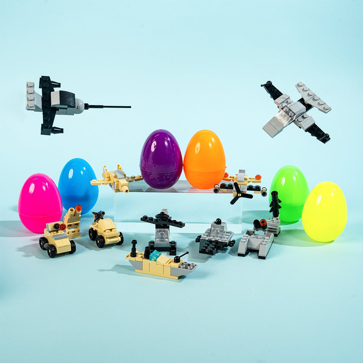 Military Vehicles Building Blocks Easter Eggs - PopFun
