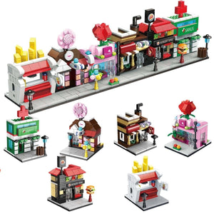 Mini City Streetscape Building Blocks 6-in-1