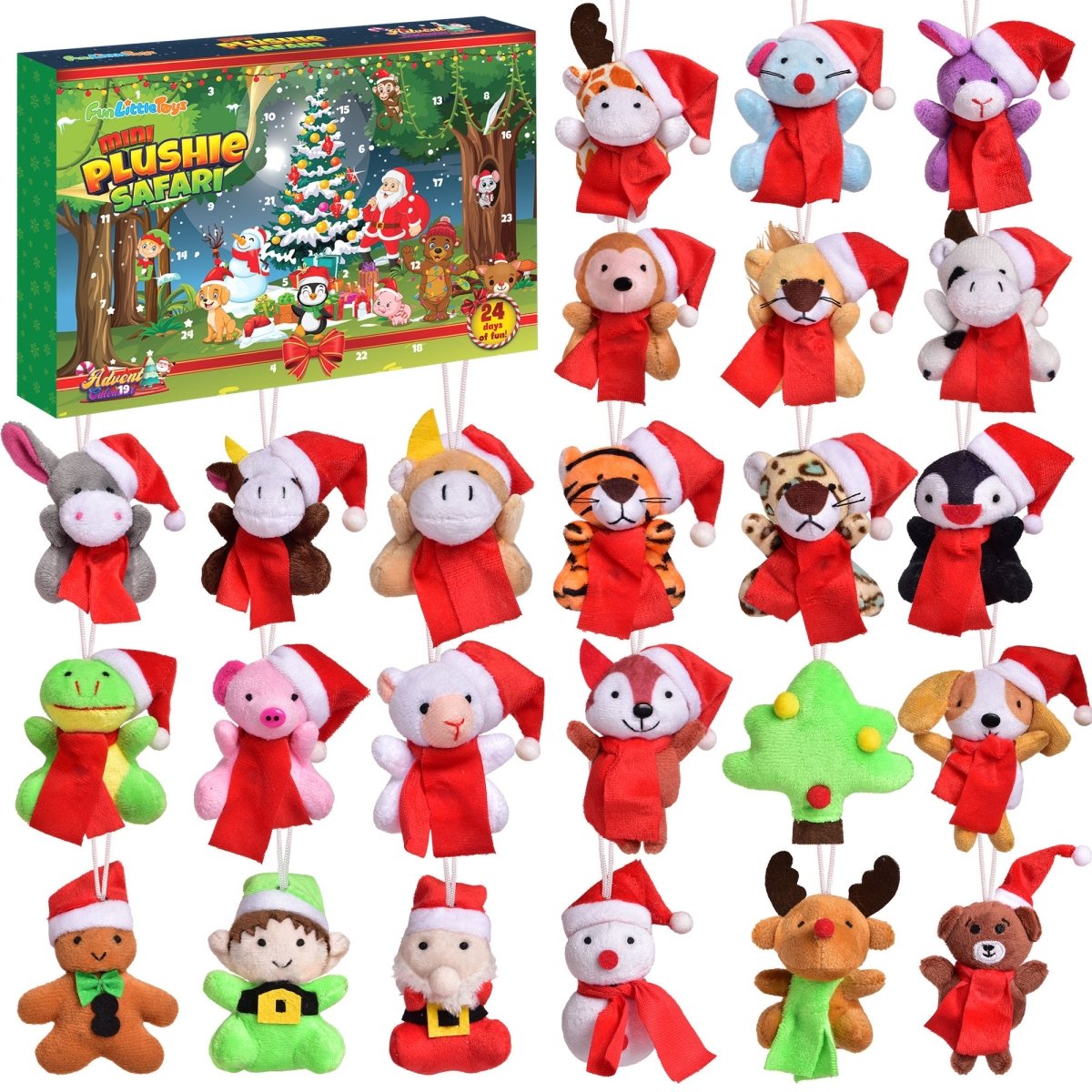 Christmas Advent Calendar Safari Mini Plushies PopFun