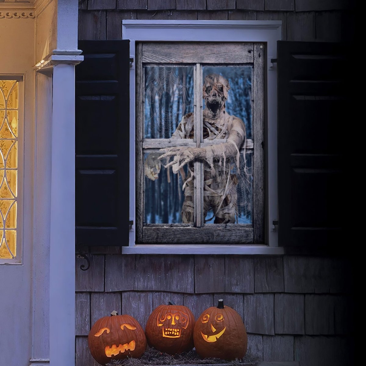 Mummy Curtain Halloween Window Decoration - PopFun