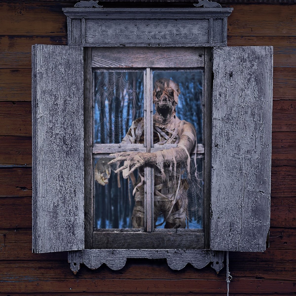 Mummy Curtain Halloween Window Decoration - PopFun