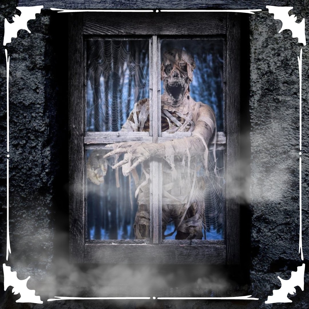 Mummy Curtain Halloween Window Decoration - PopFun