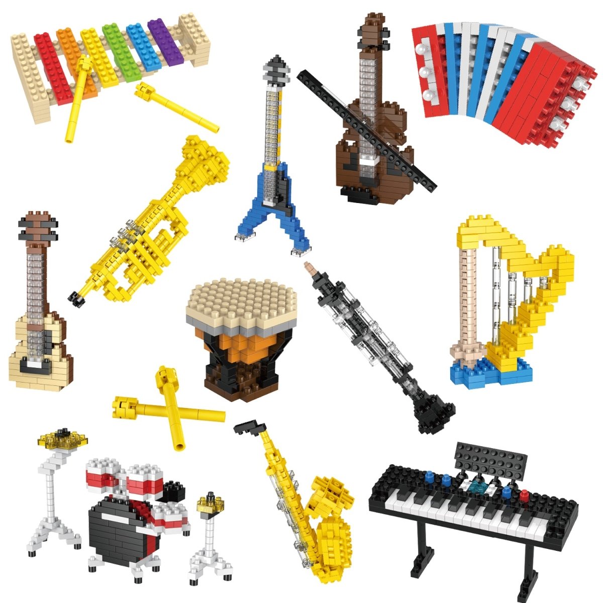 Music Themed Mini Building Blocks - PopFun
