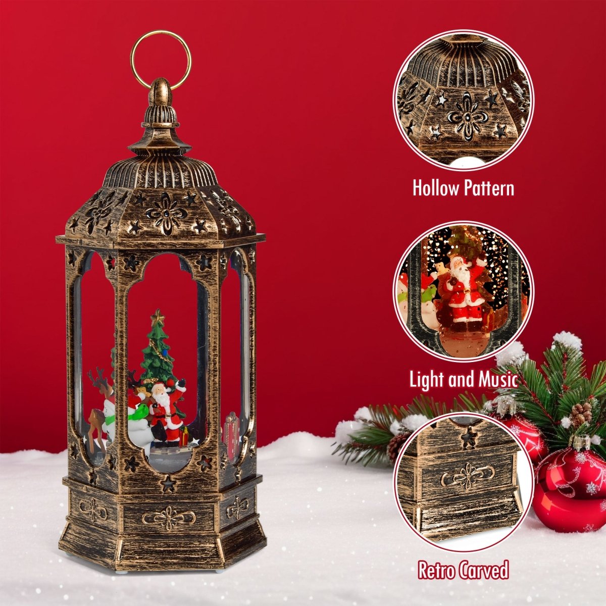 Musical Snow Globe Lantern - PopFun