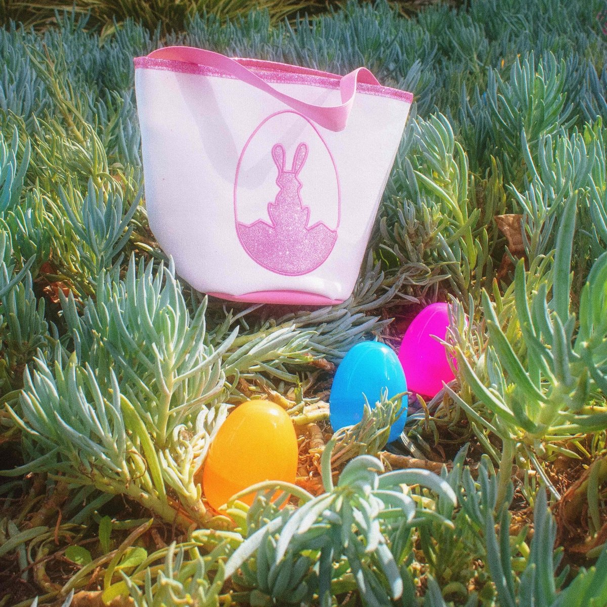 Pink Easter Bunny Basket - PopFun