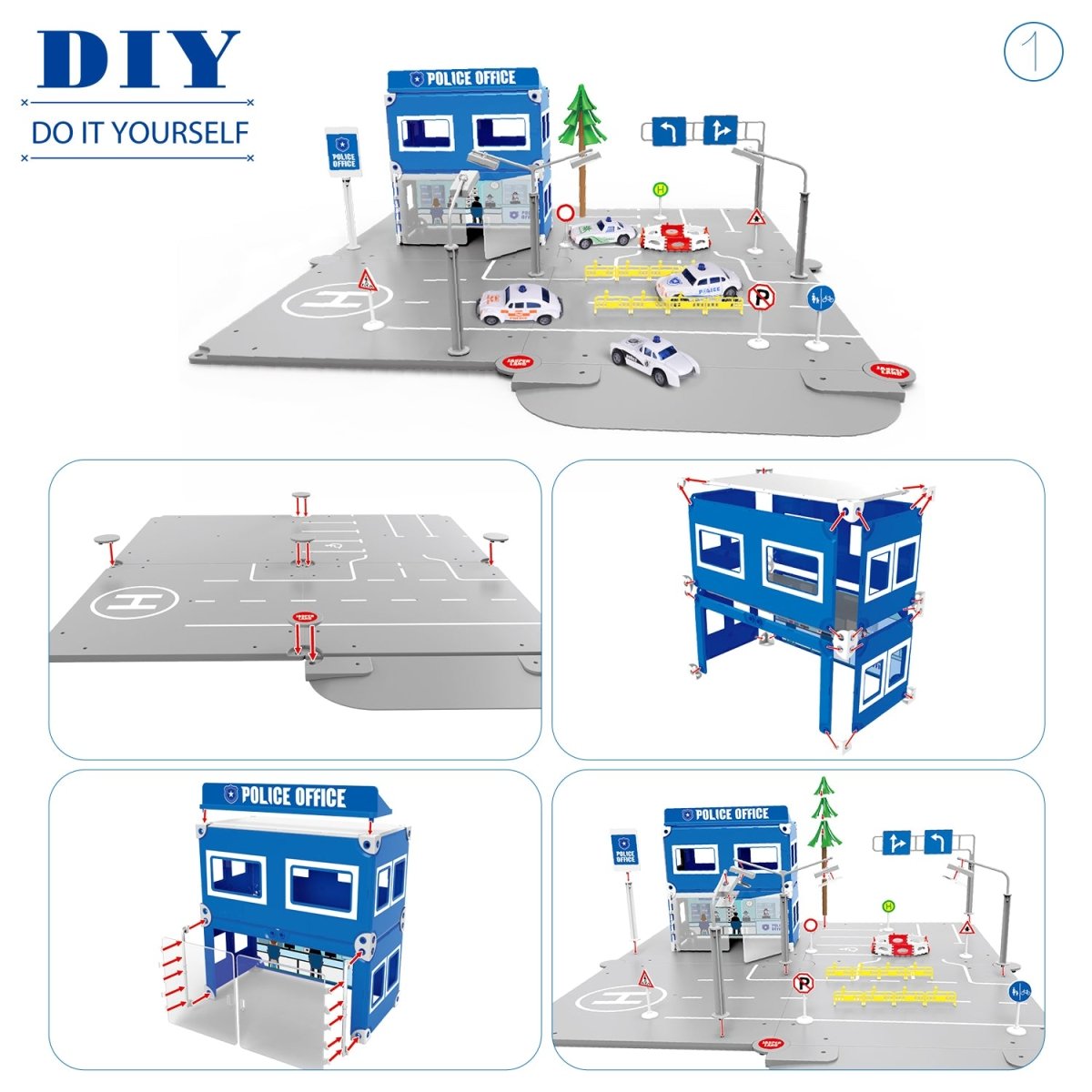 Police Station Building Kit - PopFun