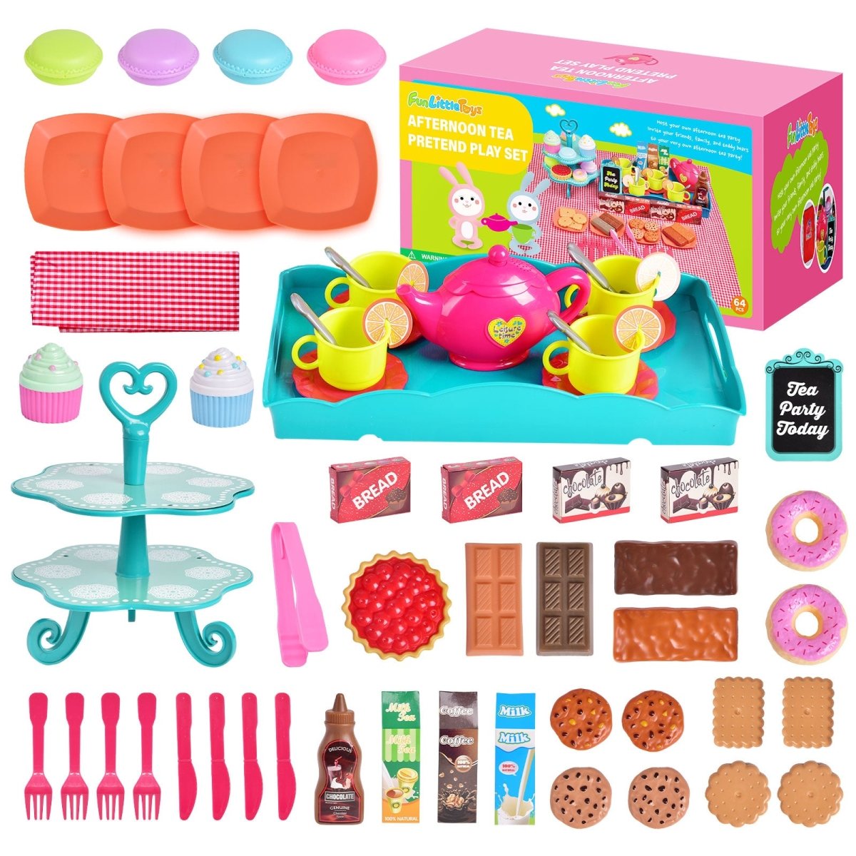Pretend Play Princess Tea Party Toy - PopFun