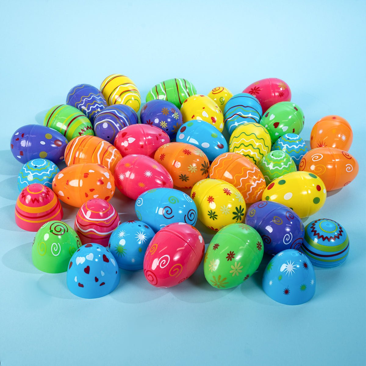 Printed Fillable Easter Eggs 48 Pcs - PopFun