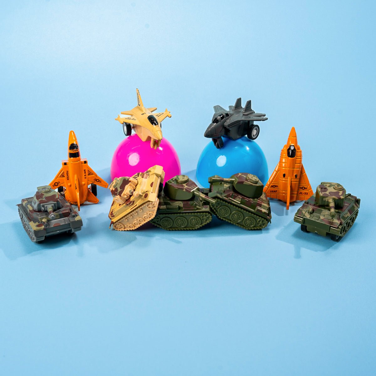 Pullback Military Vehicles Easter Eggs - PopFun