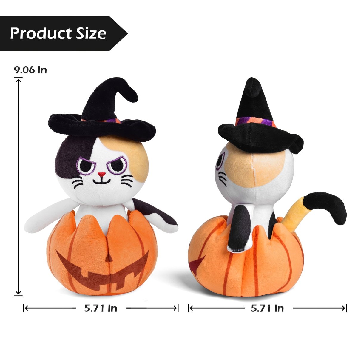 Pumpkin Popper Halloween Cat Plush Toy - PopFun