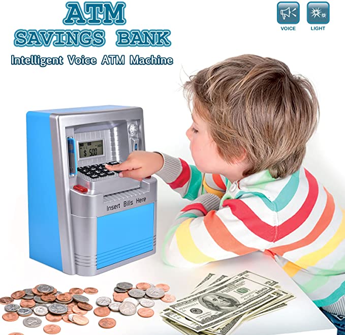 Realistic ATM Piggy Bank Pretend Play Set - PopFun